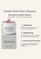 Arencia Gentle All-In-One Cleanser with product details on a white background