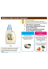 Babience Safe Laundry detergent bottle with product features on a white background