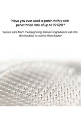 Text about skin penetration rate and product benefits with a blurred close-up of a textured surface.