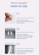 Instructions on how to use Abeluna Aquapeel product with text and images.