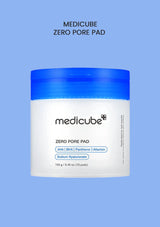 Medicube Zero Pore Pad container on a blue background