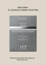 Molvany D-Lockcell Mask Pack Pro packaging on a beige background