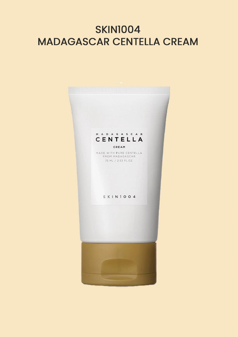 SKIN1004 Madagascar Centella Cream tube on a beige background