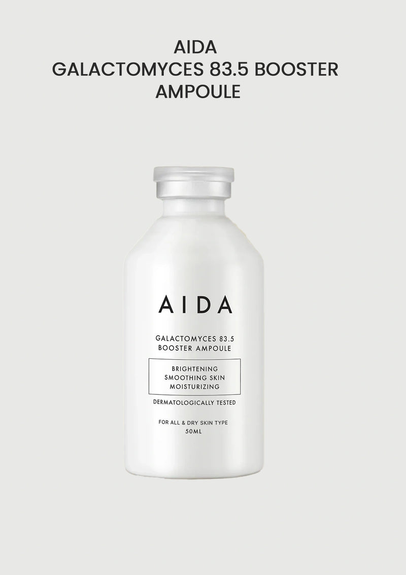 AIDA Galactomyces 83.5 Booster Ampoule bottle on a white background
