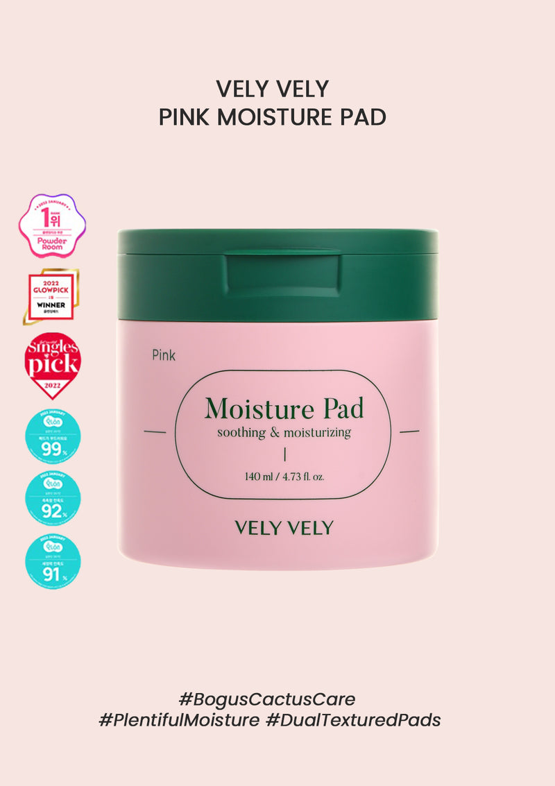 [VELY VELY] Pink Moisture Pad 140ml (60 Pads)
