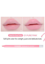 Lipstick with a pink color swatch on lips and product name 'Cosmore' at the bottom.