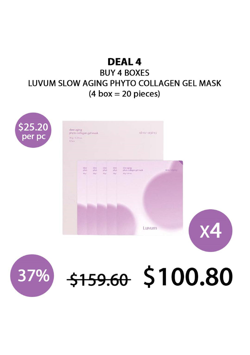 [LUVUM] Slow Aging Phyto Collagen Gel Mask (1 Box = 5 Masks X 38g)