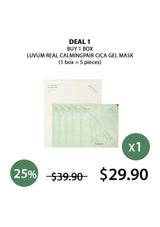 [LUVUM] Real Calmingpair Cica Gel Mask (1 Box = 5 Masks X 33g)