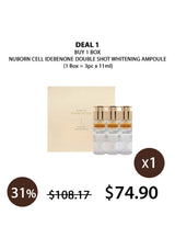 [BLANC DUBU] Nuborn cell Idebenone Double Shot Whitening Ampoule (1 Box = 11ml x 3 Ampoules)