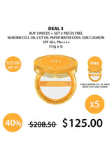 [BLANC DUBU] Nuborn Oil Cut Oil Paper Water Cool Sun Cushion SPF 50+ PA++++ 12g