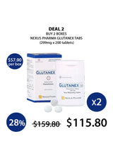 [NEXUS PHARMA] Glutanex Medicine Grade Glutathione Tablets (1 Box = 299mg x 100 Tablets)