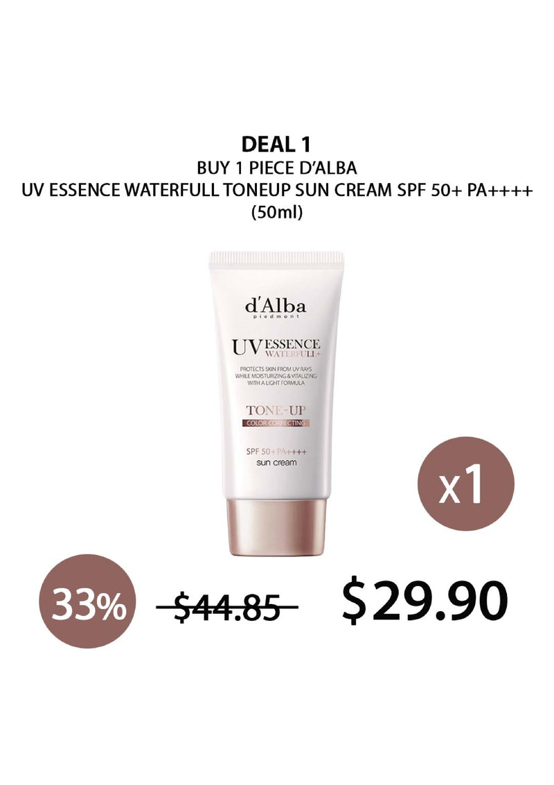 [D'ALBA]Waterfull Toneup Sunscreen SPF 50+ PA++++ 50ml