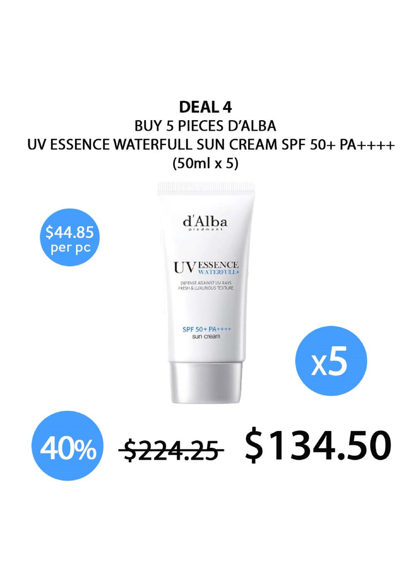 [D'ALBA] UV Waterfull Essence Sun Cream SPF 50+ PA++++ 50ml