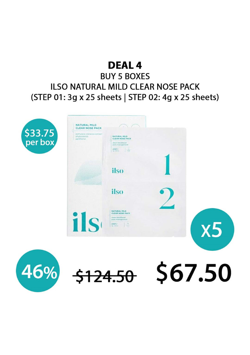 [ILSO] Natural Mild Clear Nose Pack (1 Box = 5 Pieces)