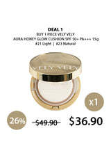 [VELY VELY] Aura Honey Glow Cushion SPF 50+ PA+++ 15g