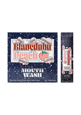 Blancdubu Peach mouthwash packaging on a white background