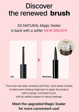 SO NATURAL Magic Sealer old and renewed fine brush comparison with bottle stopper
