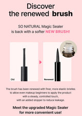 SO NATURAL Magic Sealer old and renewed fine brush comparison with bottle stopper