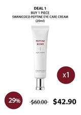 Swanicoco Peptide Eye Care Cream with promotional pricing on a white background