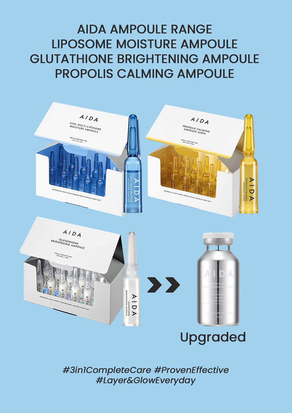 [AIDA] Liposome Moisture | Glutathione Brightening | Propolis Calming Ampoule