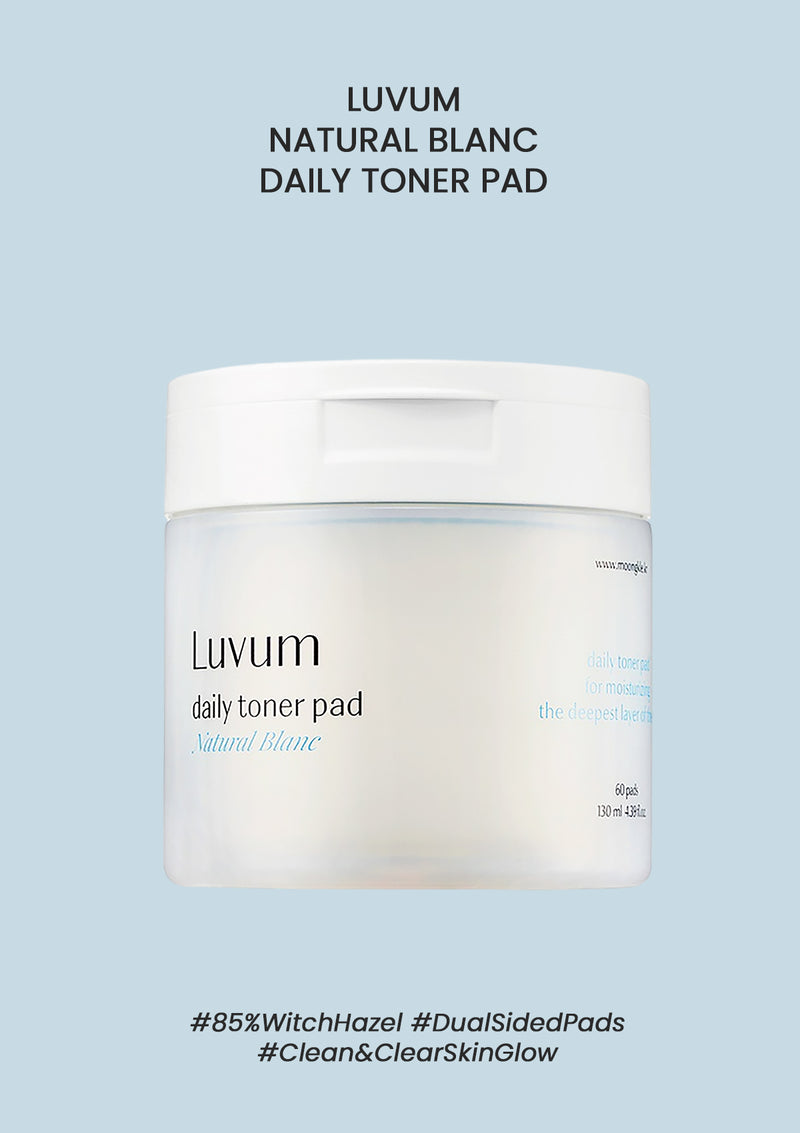 [LUVUM] Natural Blanc Daily Toner Pad 130ml (60 Pads)