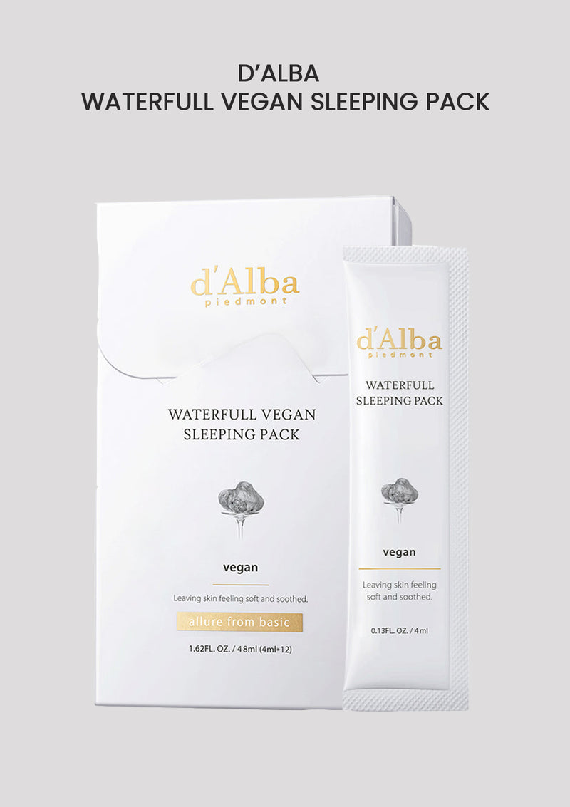 [D'ALBA] Waterfull Fantastic Sleeping Pack (1 Box = 4ml X 12 Packs)