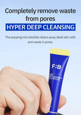 F:B hyper deep cleansing product with text on a blue background