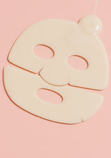 Beige and pink silicone mask on a pink background