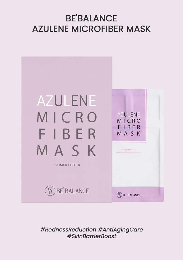 [BE'BALANCE] Azulene Microfiber Mask (1 Box = 30g x 10 Masks)