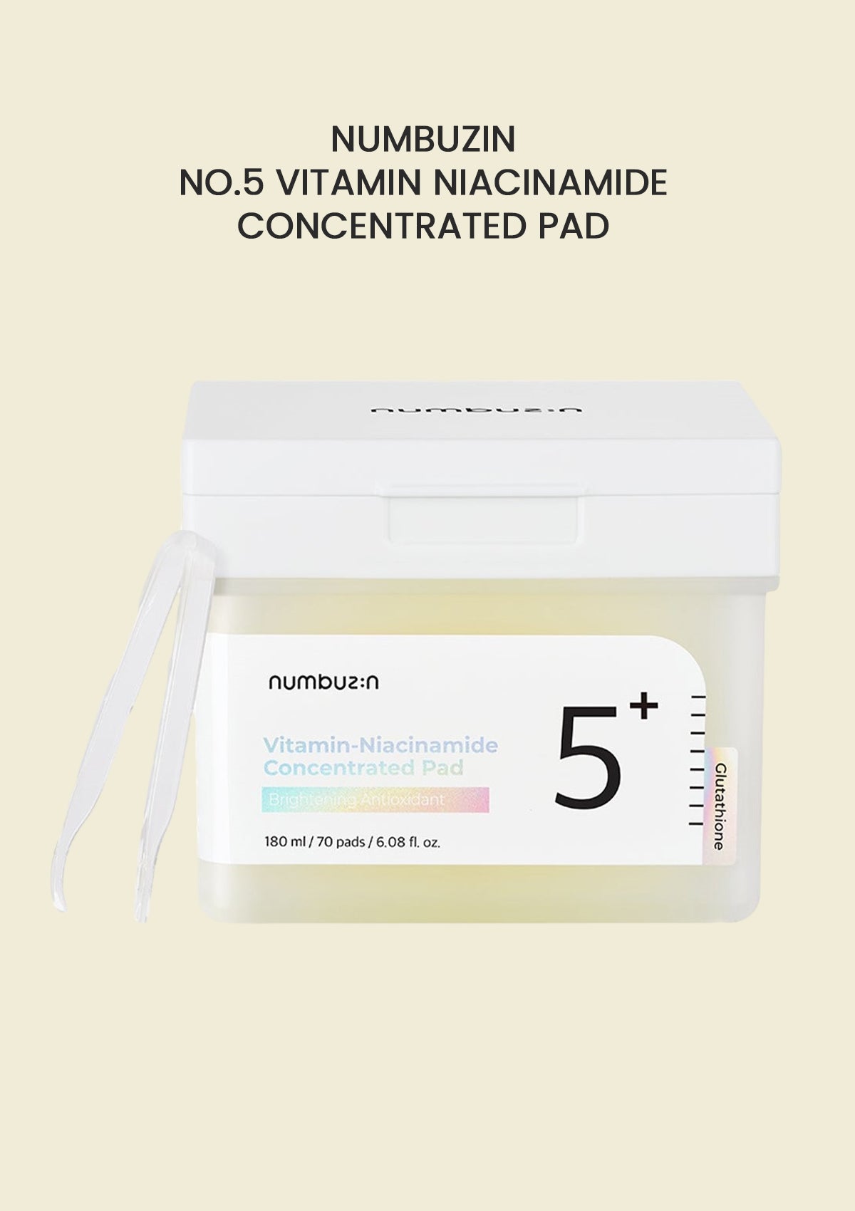 [NUMBUZIN] No.5+ Vitamin Niacinamide Concentrated Pad 180ml (1 Box = 70 Pads)