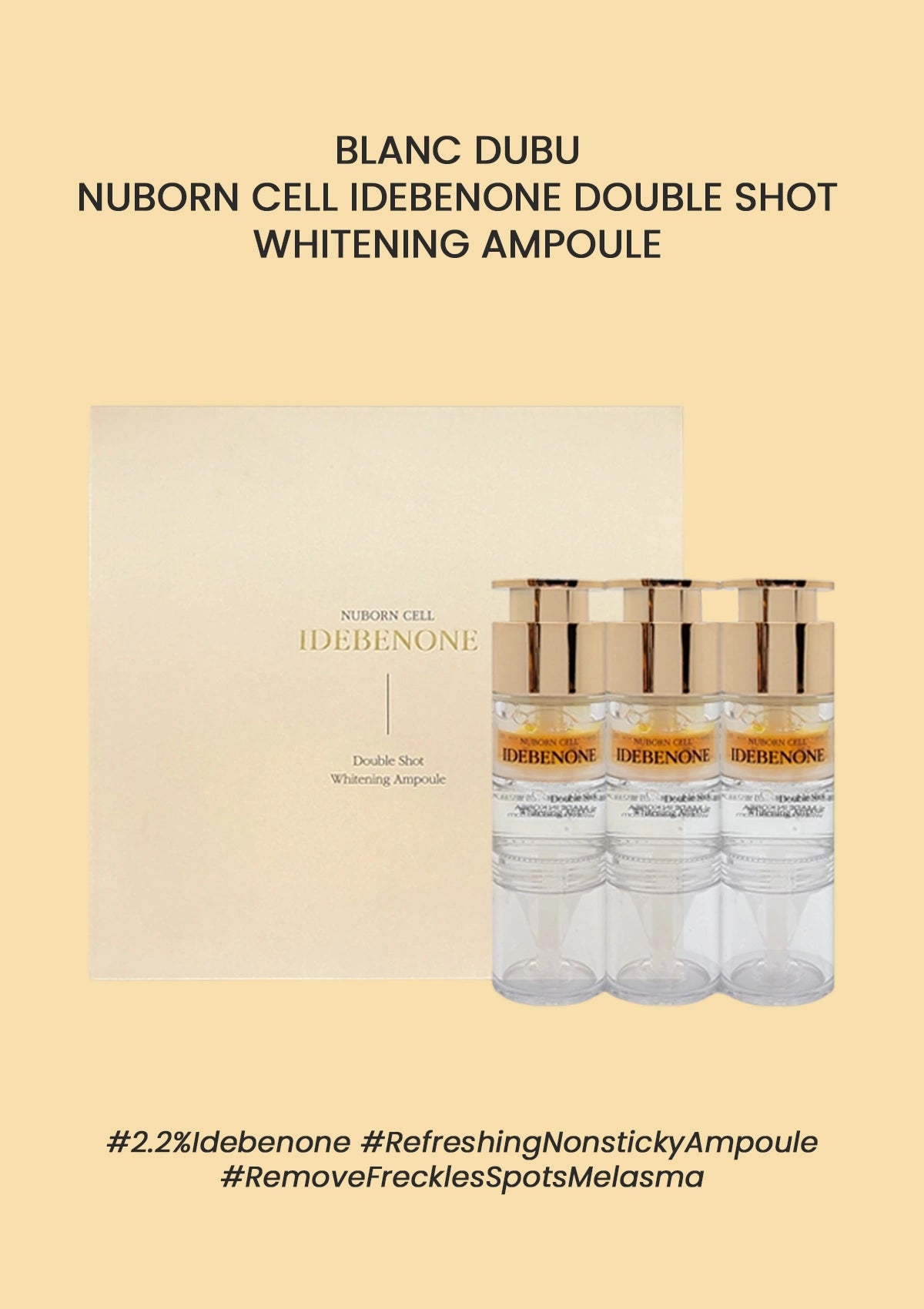 Blanc Dubu Nuborn Cell Idebenone Double Shot Whitening Ampoule set