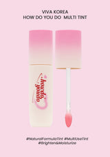 Viva Korea multi-use tint with pink gradient on a light pink background