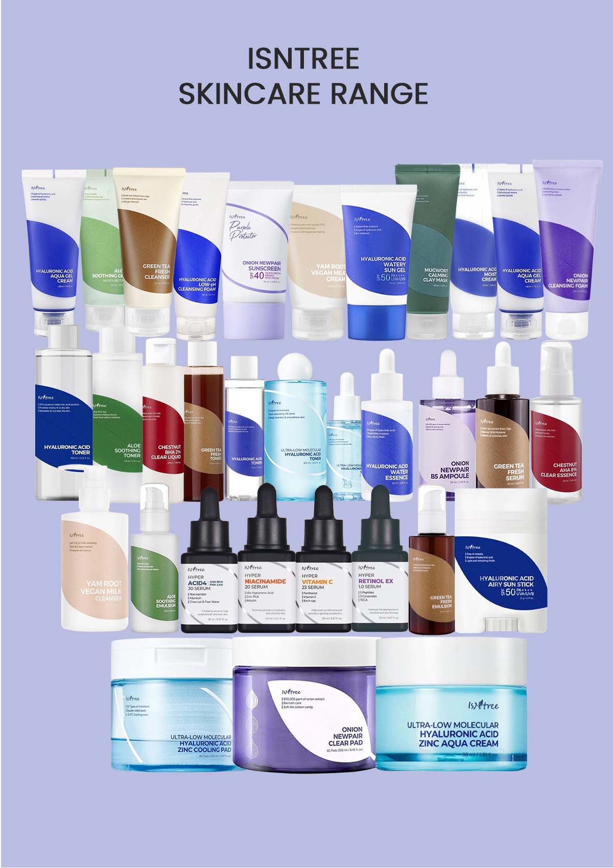 [ISNTREE] Cleanser, Toner, Serum, Ampoule, Emulsion, Sun Gel, Sun Cream, Sun Stick