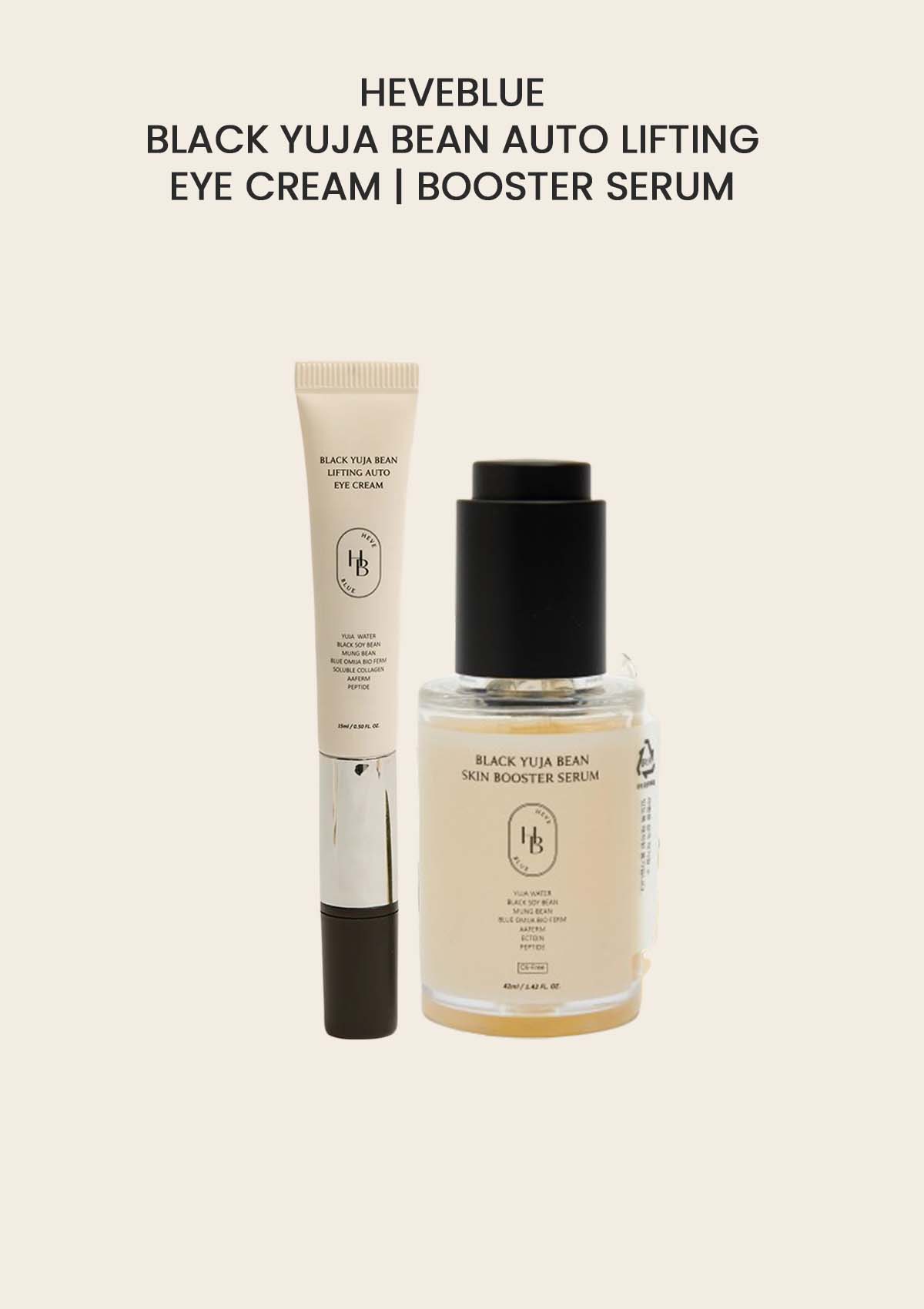 HEVEBLUE Black Yuja Bean Lifting Auto Eye Cream 15ml