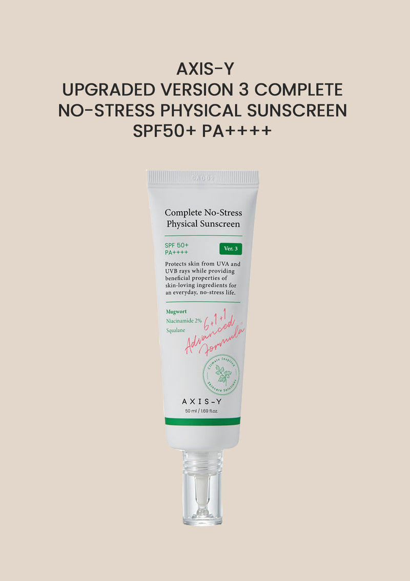 [AXIS-Y] UPGRADED Version 3 Complete No-Stress Physical Sunscreen SPF50+ PA++++ 50ml