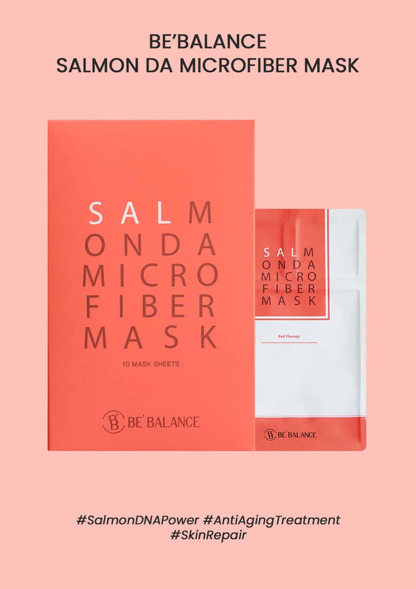 [BE'BALANCE] Salmon Da Microfiber Mask (1 Box = 30g x 10 Masks)