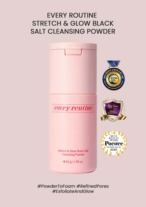 [EVERY ROUTINE] Stretch & Glow Black Salt Cleansing Powder 50g
