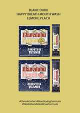 Blanc Dubu mouthwash packaging on a gold background