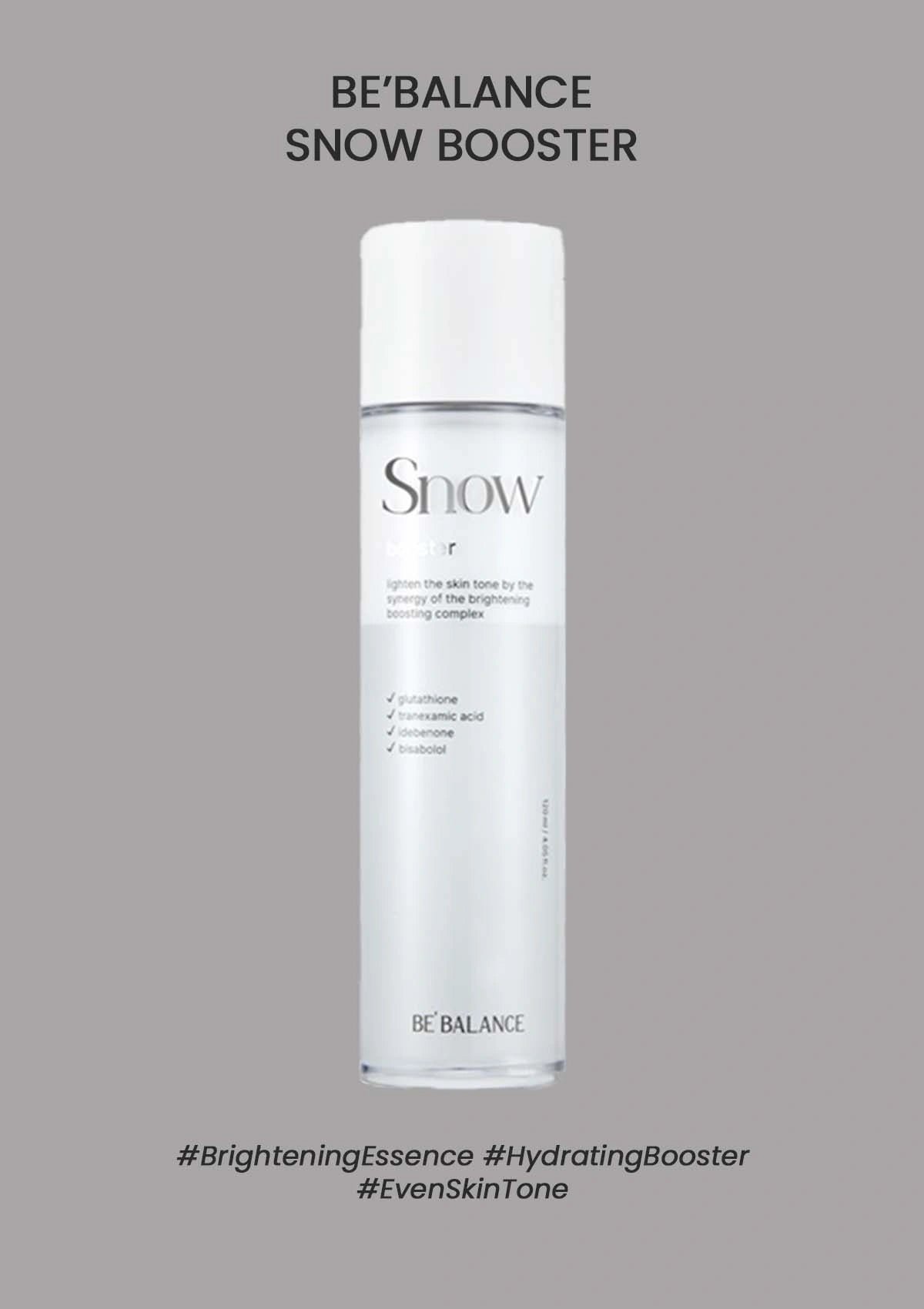 Snow booster bottle on a gray background