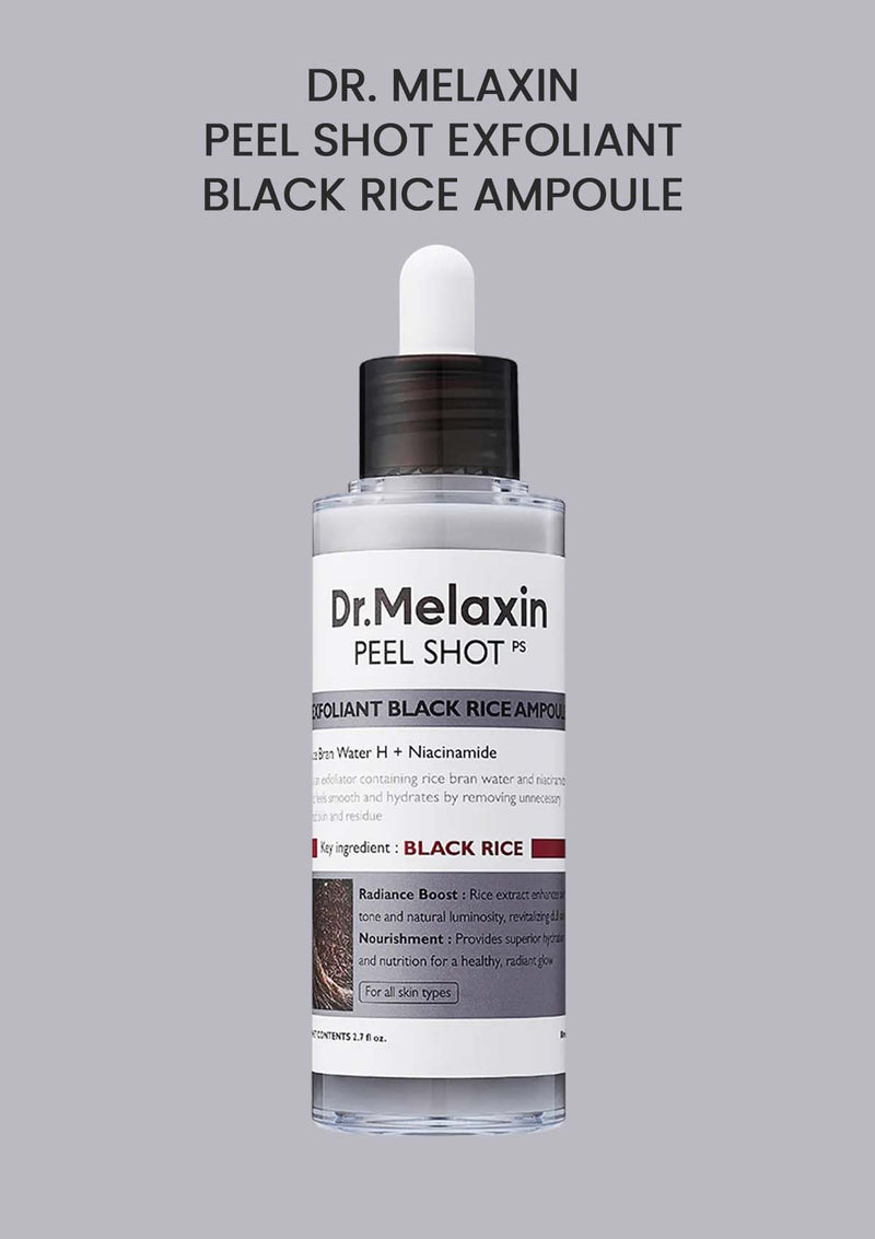 [DR. MELAXIN] Peel Shot Exfoliant Black Rice Ampoule 80ml