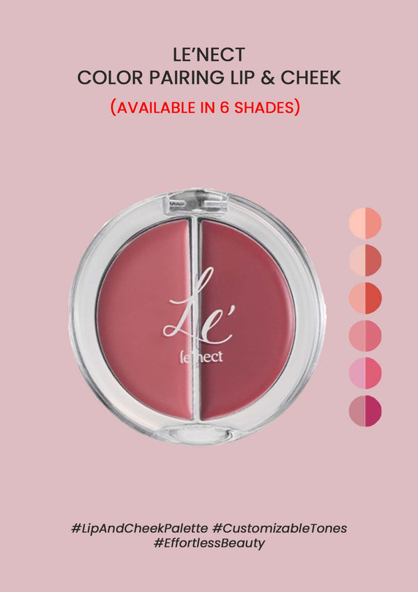 [LE'NECT] Color Pairing Lip & Cheek 4g