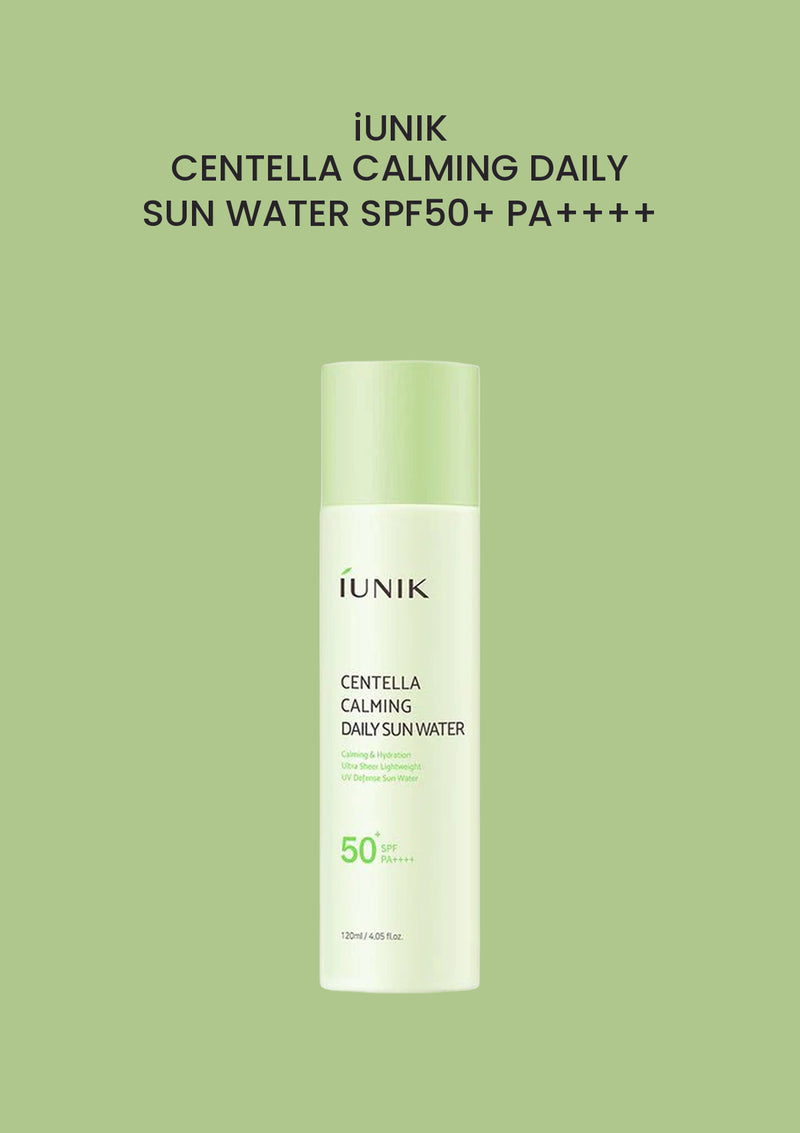 iUNIK Centella Calming Daily Sun Water SPF 50+ PA++++ 120ml product packshot