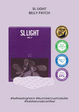 SL Light belly patch packaging with purple box and product image on a light gray background
