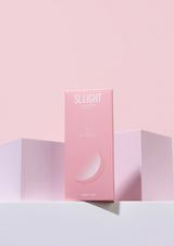 Pink box with 'Slight' branding on a pink background