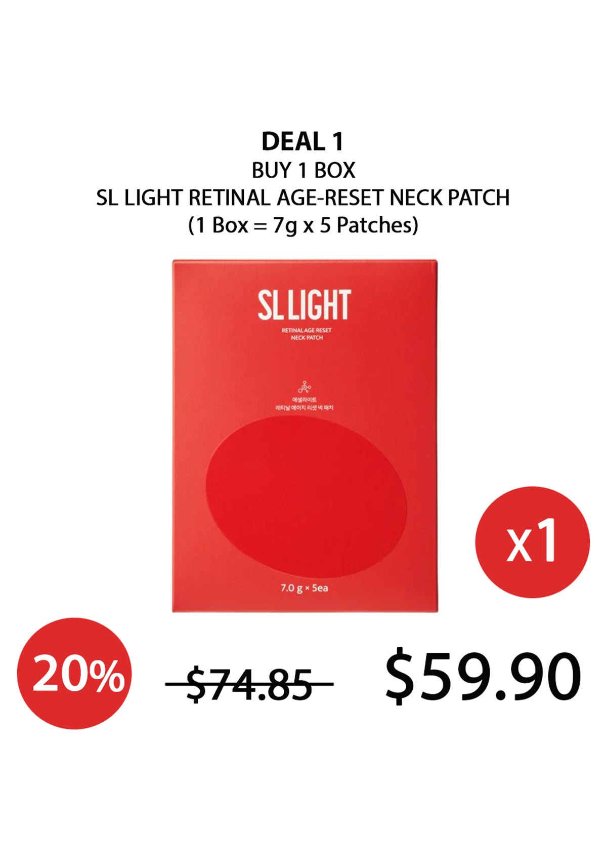SL LIGHT Retinal Neck Patch – Korean Smoothing Neck Care – COCOMO