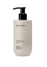 Hersteller body lotion bottle on a white background