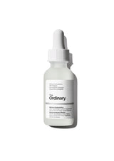 Skincare dropper bottle labeled 'The Ordinary' on a white background