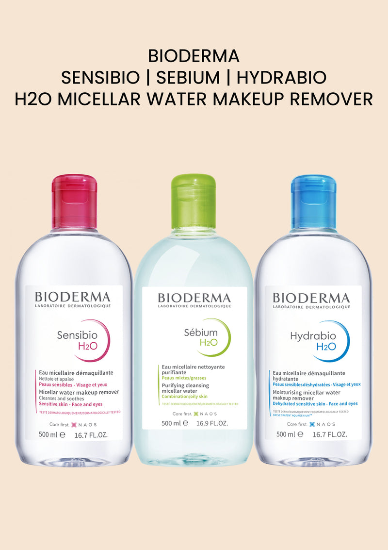 [BIODERMA] Sensibio | Sebium | Hydrabio H2O Micellar Water Makeup Remover 500ml