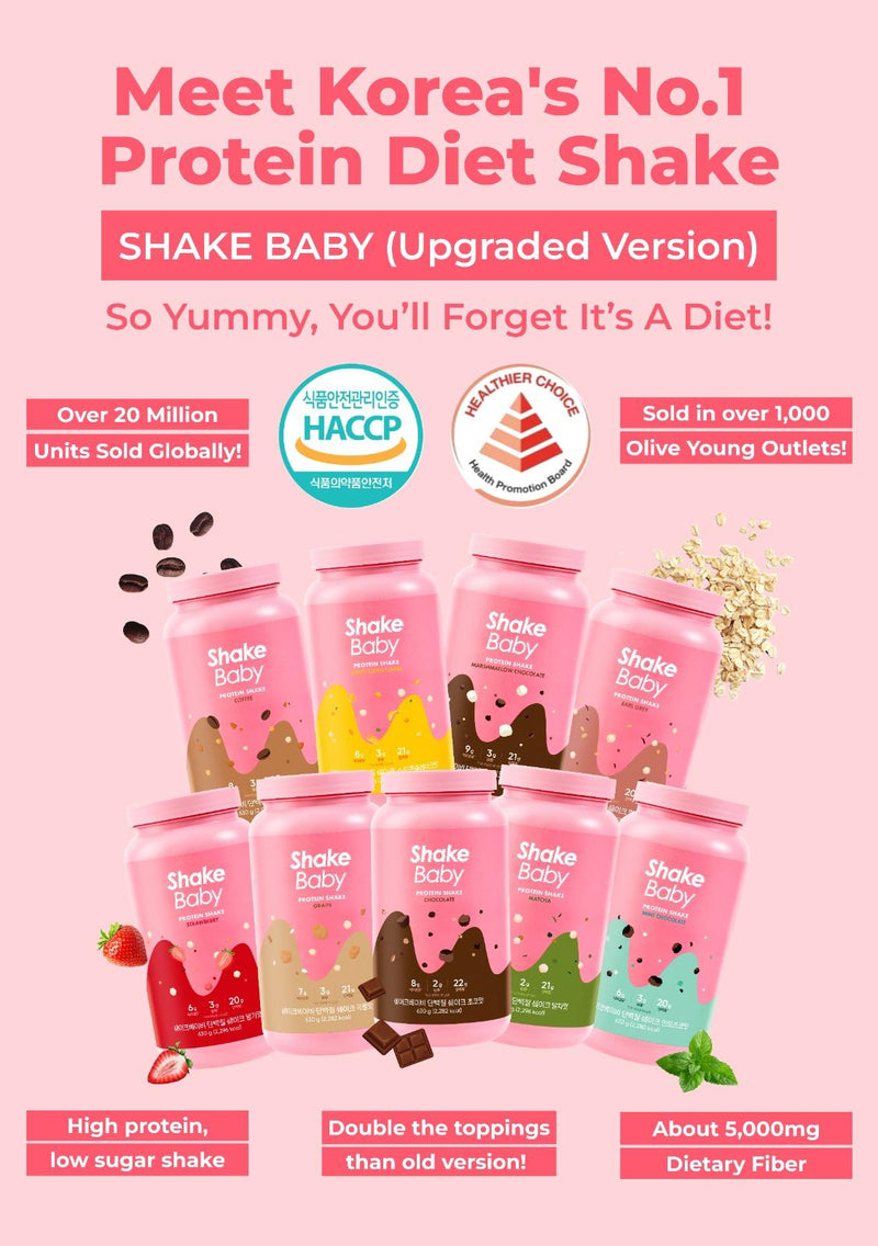 [SHAKE BABY] Diet Formular Protein Shake 630g | 750g (Season 1 in 10 Flavors)
