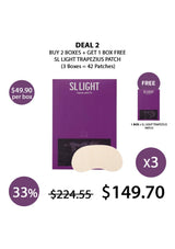 Promotional graphic for SL Light Trapezius Patch with pricing and deal information.
